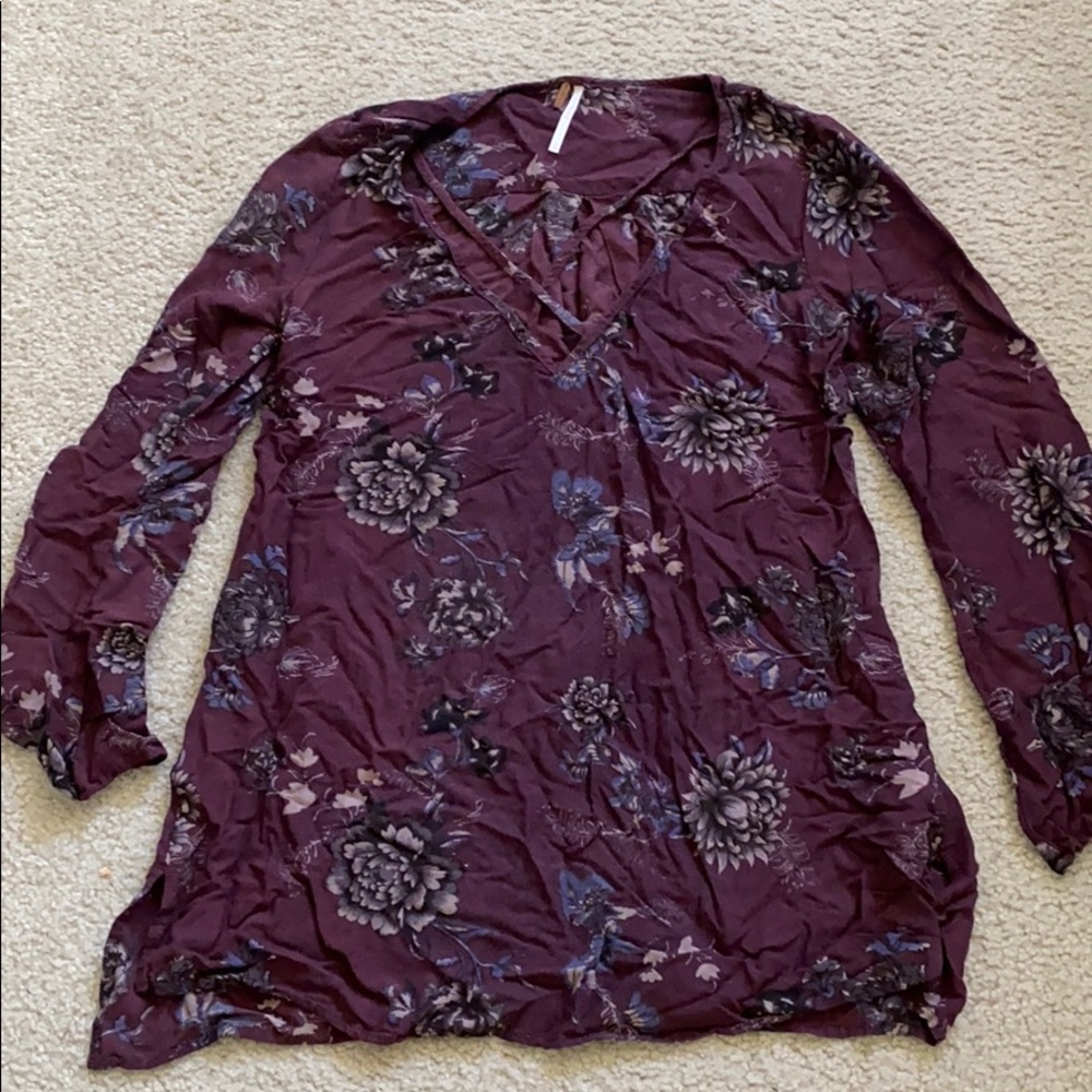 Purple free people tunic